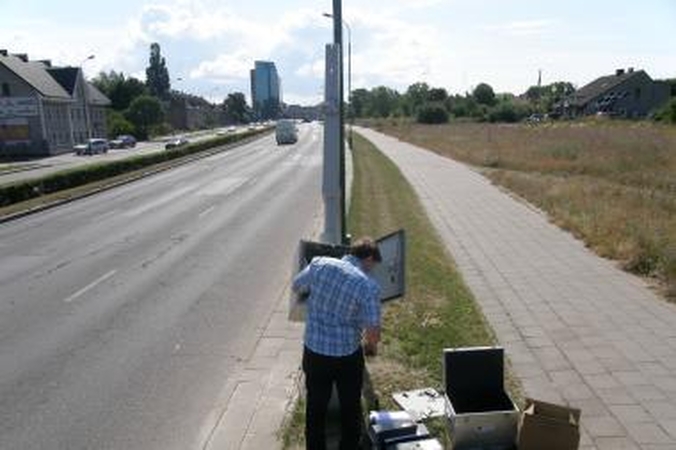 Minijos gatvėje jau veikia greičio matuoklis