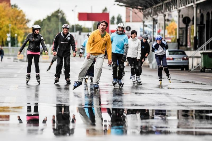 Kauno riedučių maratoną sugadino prastas oras