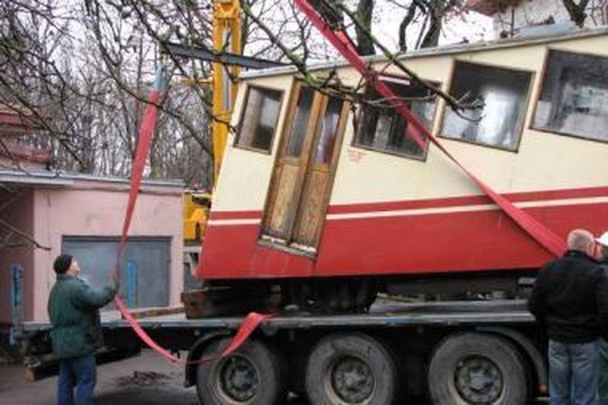 Aleksoto funikulierius išvažiavo į garažą