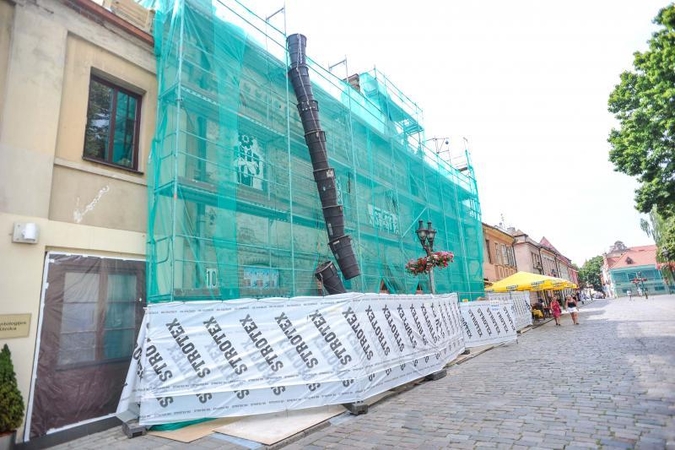 Kauno senamiestį apraizgė žali statybų voratinkliai