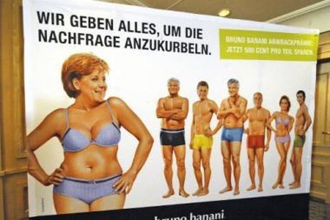 Vokietijos apatinių drabužių gamintojo "Bruno Banani" reklaminė kampanija.