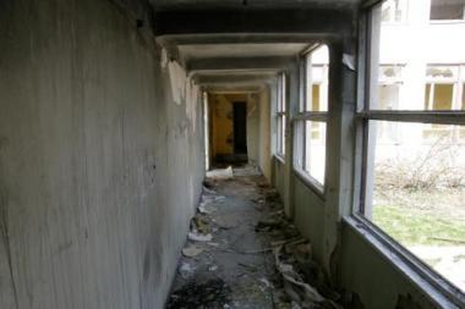 Apleistas: Kurčiųjų ir neprigirdinčiųjų mokyklos pastatas liko be priežiūros ir buvo iškart išplėštas.