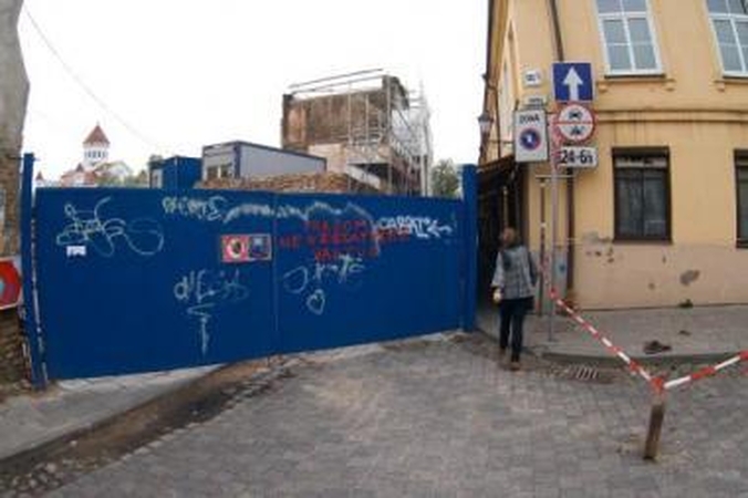 Nepatogumai: iš Užupio į miesto centrą ir atgal žmonės priversti eiti lyg per statybas.