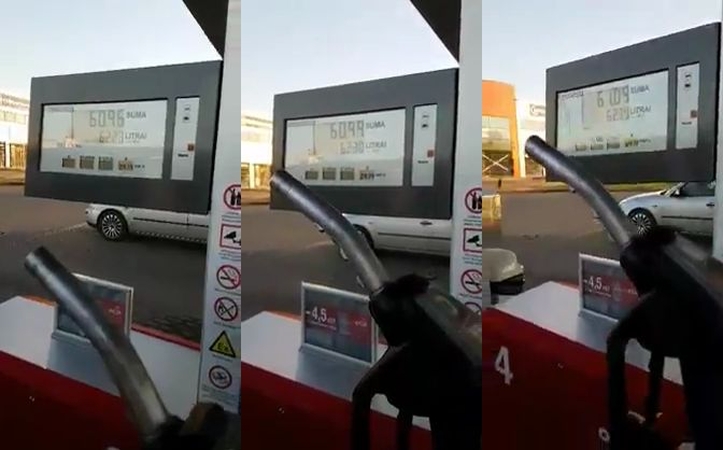 Degalinėje – įspūdinga suma už orą?