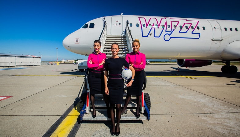 Futbolo čempionato rezultatus „Wizz Air“ skelbs skrydžio metu 